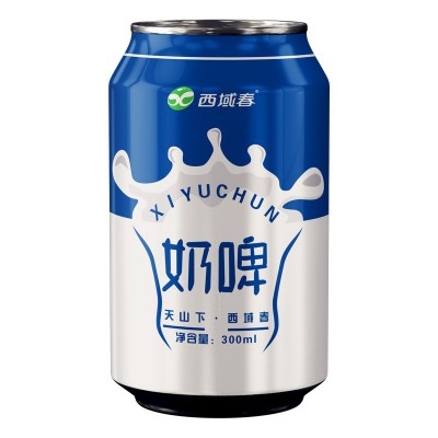 新疆西域春奶啤味 300ml*12 罐装发酵乳酸菌奶啤饮品夏日冰镇饮料