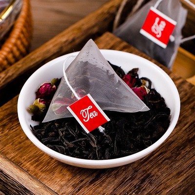玫瑰红茶三角茶包玫瑰花茶红茶奶茶店专用饭店量贩装50包泡茶