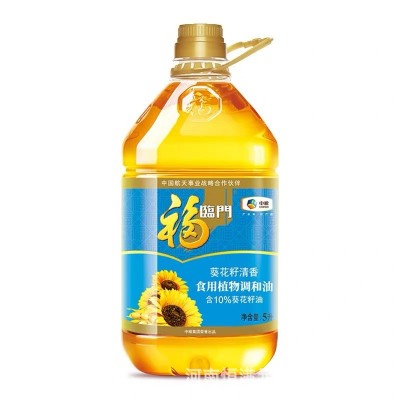 中粮福临门葵花籽清香食用植物调和油5L/桶 食用油 植物油