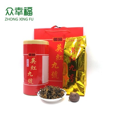 众幸福英红茶叶广东特产铁罐茶叶礼盒装英德绿茶散装新茶