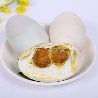 【双黄蛋】贾鲁河咸鸭蛋 流油开袋即食单枚70-100g双黄蛋